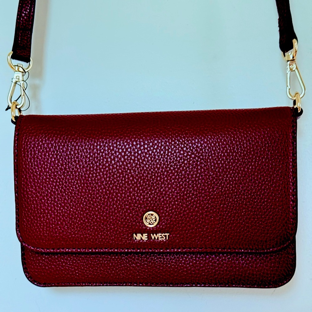 Nine West Burgundy Crossbody Bag NWOT